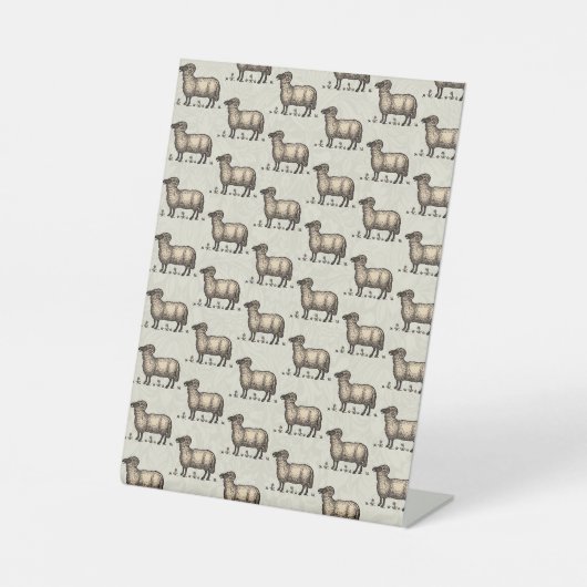 Schaflammfarm Vintag Sockelschild (Vorderseite)