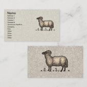Schaflammfarm Vintag Visitenkarte (Vorne/Hinten)