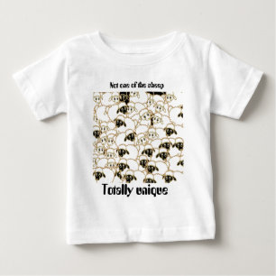 Schafmenge Schwarzweiss Baby T-shirt