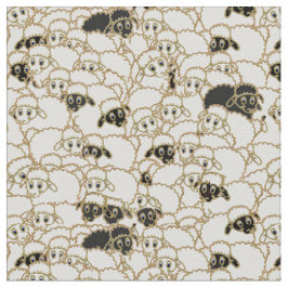 Schafmenge Schwarzweiss Stoff