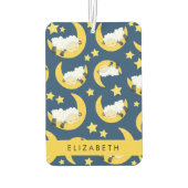 Schafmuster, schlafende Schafe, Mond, Ihr Name Autolufterfrischer (Rückseite)