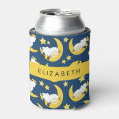 Schafmuster, schlafende Schafe, Mond, Ihr Name Dosenkühler (Kanne Vorderseite)