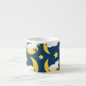 Schafmuster, schlafende Schafe, Mond, Ihr Name Espressotasse (Vorderseite)