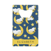 Schafmuster, schlafende Schafe, Mond, Ihr Name Geldbeutel Flaschenöffner (Rückseite)