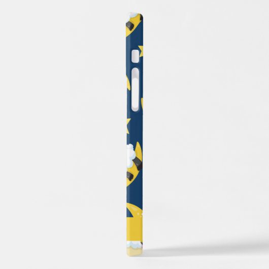 Schafmuster, schlafende Schafe, Mond, Ihr Name iPhone Hülle (Linke Seite)