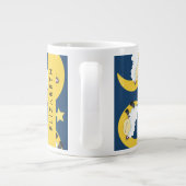 Schafmuster, schlafende Schafe, Mond, Ihr Name Jumbo-Tasse (Rückseite)