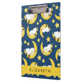 Schafmuster, schlafende Schafe, Mond, Ihr Name Klemmbrett (Links)