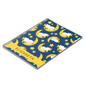 Schafmuster, schlafende Schafe, Mond, Ihr Name Notizblock (Linke Seite)