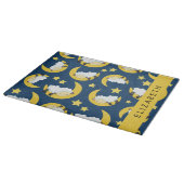 Schafmuster, schlafende Schafe, Mond, Ihr Name Schneidebrett (Ecke)