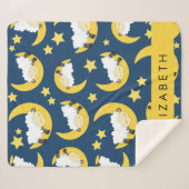 Schafmuster, schlafende Schafe, Mond, Ihr Name Sherpadecke (Vorderseite (Horizontal))