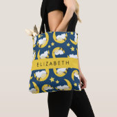 Schafmuster, schlafende Schafe, Mond, Ihr Name Tasche (Von Nahem)