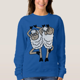 Schafpaar genervt gestört Baum-Pose Yoga Bumpi Sweatshirt