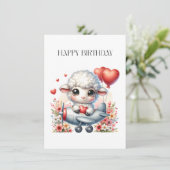 Schafpilot Geburtstag Einladung (Stehend Vorderseite)