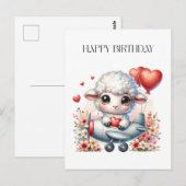 Schafpilot Geburtstag Postkarte (Vorne/Hinten)