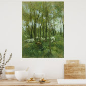 Schafschaf in einem Wald, Anton Mauve Poster (Küche)