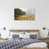 Schafschaf in einer Landschaft Leinwanddruck (Insitu (Schlafzimmer))