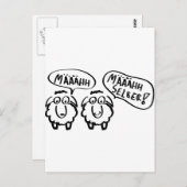 Schafschafe määähhh määhhh selber ! postkarte (Vorne/Hinten)
