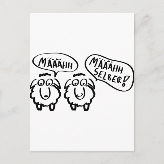 Schafschafe määähhh määhhh selber ! postkarte (Vorderseite)