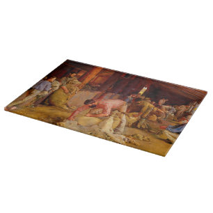 Schafschur Tom Roberts 1890 Australische Kunst Schneidebrett