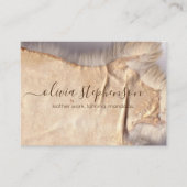 Schafskelle gegerbte Lederleder Visitenkarte (Vorderseite)