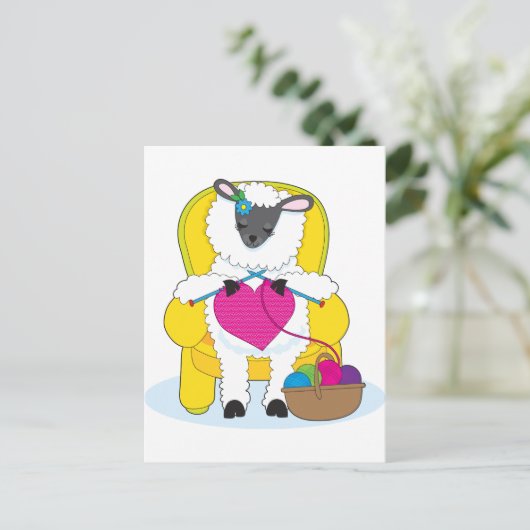 Schafsknitz Postkarte (Stehend Vorderseite)