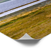 Schafsortierung durch einen Fjord, Island Poster (Ecke)