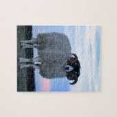 Schafspuzzle/Jigsaw mit Zinn Puzzle (Horizontal)