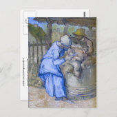 Schafsschauer (nach Millet), Van Gogh Fine Art Postkarte (Vorne/Hinten)