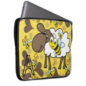 Schafsschläfe Brown Hearts Hummel Laptopschutzhülle (Vorne Rechts)