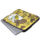 Schafsschläfe Brown Hearts Hummel Laptopschutzhülle (Vorne Knopf)