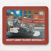 Schafstadt-Gemälde von Alfred Fox Mousepad (Vorne)