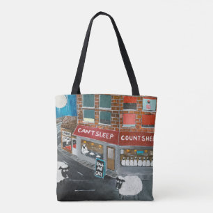 Schafstadt-Gemälde von Alfred Fox Tasche