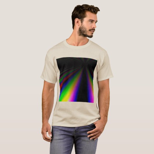 Schäfte aus rgb-Licht, die in die Ferne dunkel leu T-Shirt (Vorne ganz)