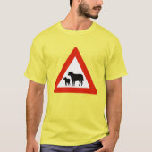 Schafüberquerung, Verkehrszeichen, Norwegen T-Shirt (Vorderseite)