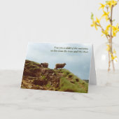 Schafweide auf einer Mountain UK Peaks Desiderata  Karte (Gelbe Blume)