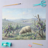 Schafweide im Weinberg Découpage Seidenpapier (Basteln)