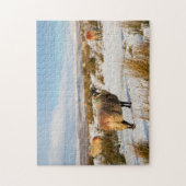 SchafWinterlandschaft Puzzle (Vertikal)