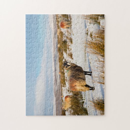 SchafWinterlandschaft Puzzle (Vertikal)