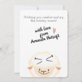 Schafwolle stricken Weihnachten (Rückseite)