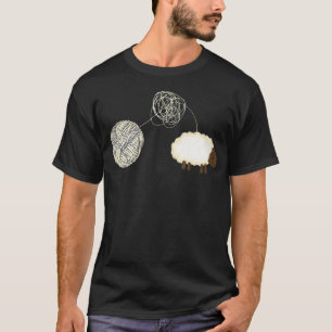 Schafwollgarn Stricken Häkeln Schneider Strickerin T-Shirt