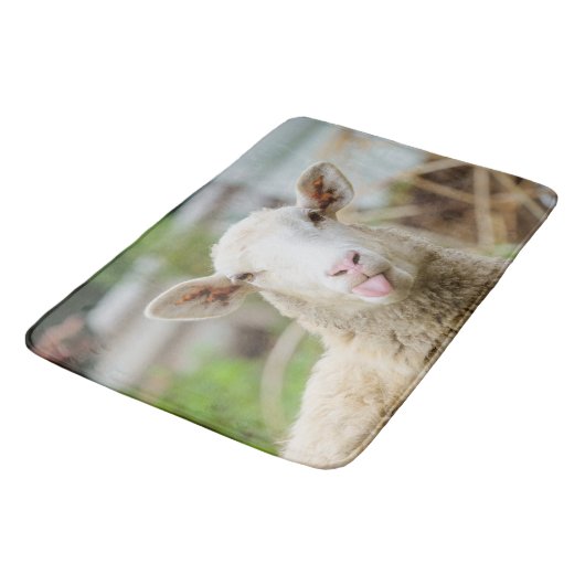 Schafzunge Badematte (Schrägansicht)