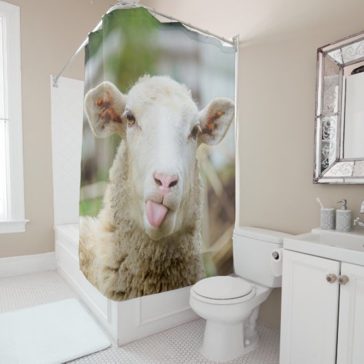 Schafzunge Duschvorhang (Beispiel)