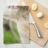 Schafzunge Geschirrtuch (Viertel Falte)