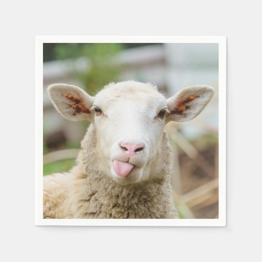 Schafzunge Serviette (Vorderseite)