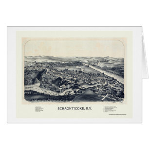 Schaghticoke, NY panoramische Karte - 1889