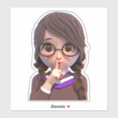 Schah! Bibliothekar für Dienstaufkleber | Adortabl Aufkleber (Blatt)