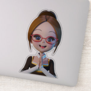 Schah! Bibliothekar für Dienstaufkleber Adortabl Aufkleber