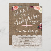 Schah! Es ist ein überraschendes Party, Meilenstei Einladung (Vorne/Hinten)