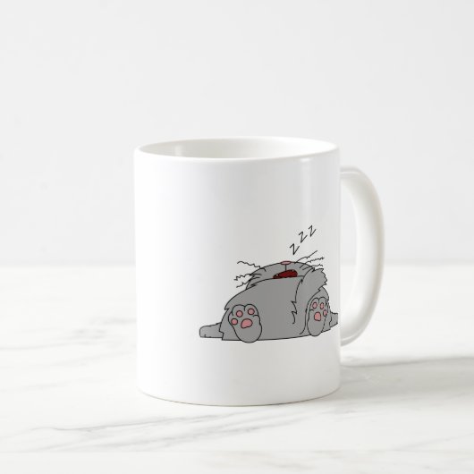 Schah! Es ist zu früh lustiges Zitat-Zitat-Design Kaffeetasse (VorderseiteRechts)