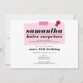 Schah! HaselÜberraschungen Moderne Funny Birthday  Einladung (Vorderseite)